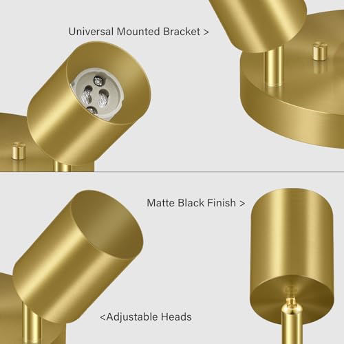 LED 3 Light Track Lighting Kit (3 Light-Gold)