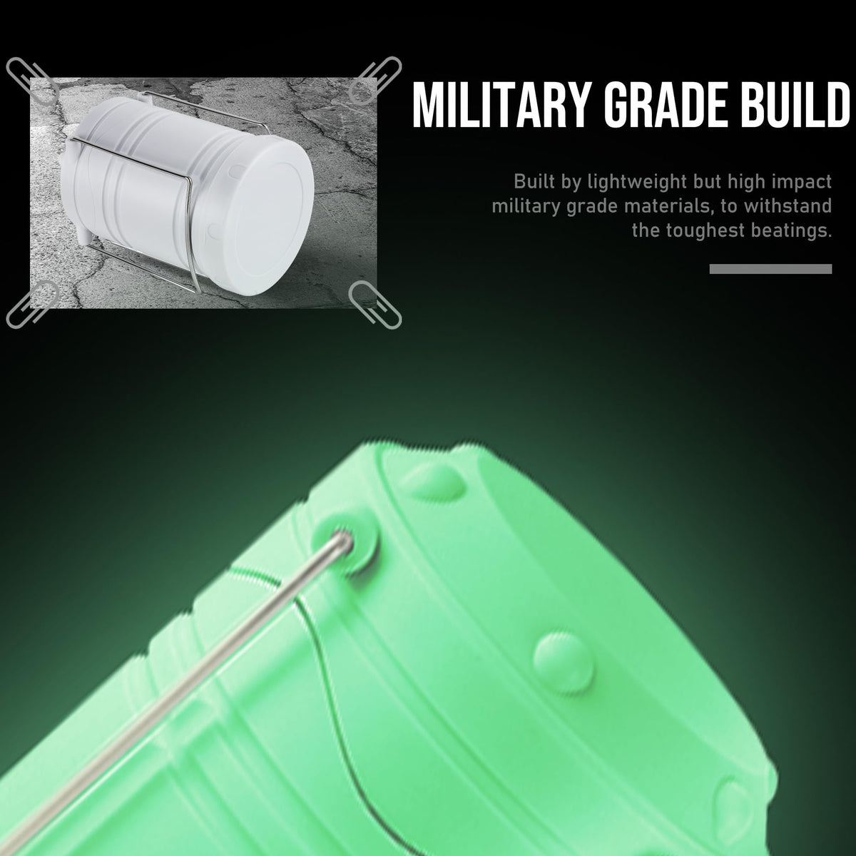LED Camping Lantern (White (Glow-in-the-Dark))
