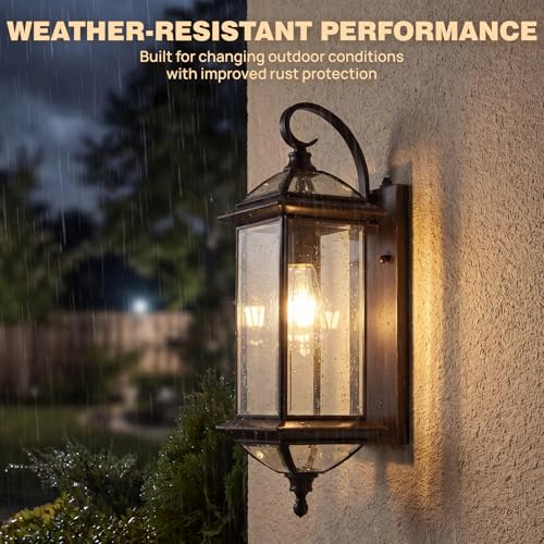 Solid Copper Dusk to Dawn Outdoor Wall Lantern (Bronze / 20''H)