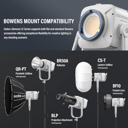 Litemons LE600Bi 610W Bi Color COB LED Video Light Bowens Mount (WHITE)