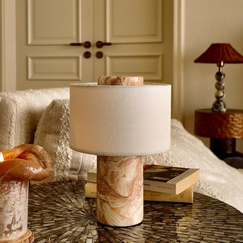 Pink Shell Marble Lamp Stone Lamps (Rechargeable Pink Lumachella Lamp)