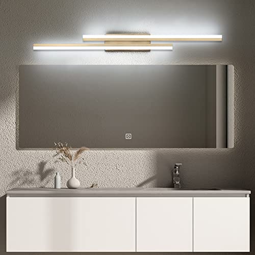 48 Inch Bathroom Light Fixtures Brushed Gold Vanity Light Bar LED Modern Bath Lighting Over Mirror Dimmable (Gold-Dimmable / 48inch)