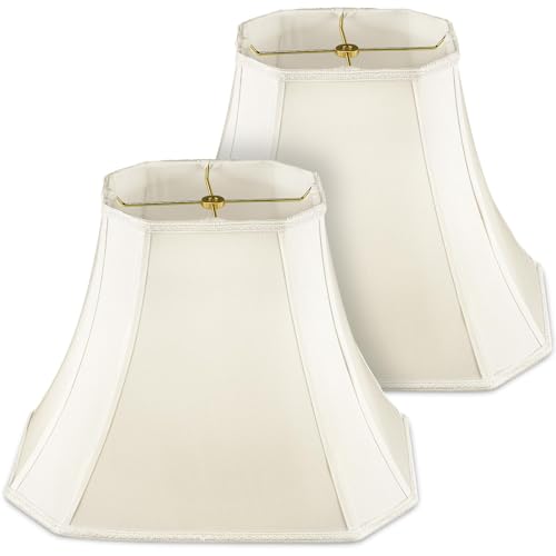 Set of 2 Bell Lamp Shade 6.25"x8" Top 11"x16" Bottom 12" High (6.25" x 8" Top 11" x 16" Bottom 12" High / White)