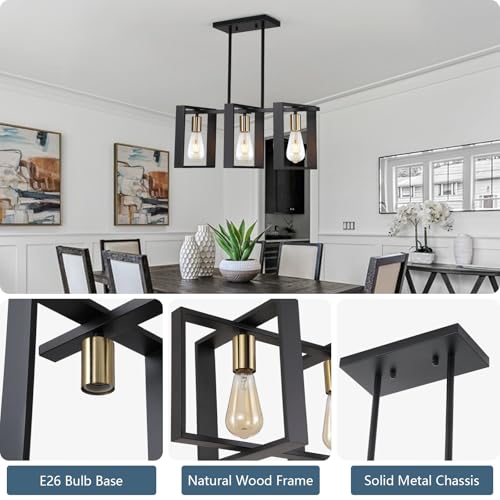 3 Lights Kitchen Island Lighting (Black / 3 Lights A)