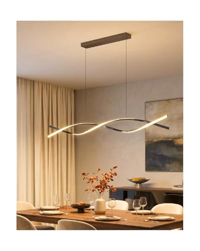 47.2in Kitchen Island Light (Black-Wave / 47.2in)