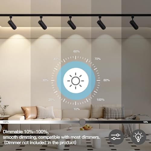 Track Lighting Heads 12W H (Black - 4 Pack)