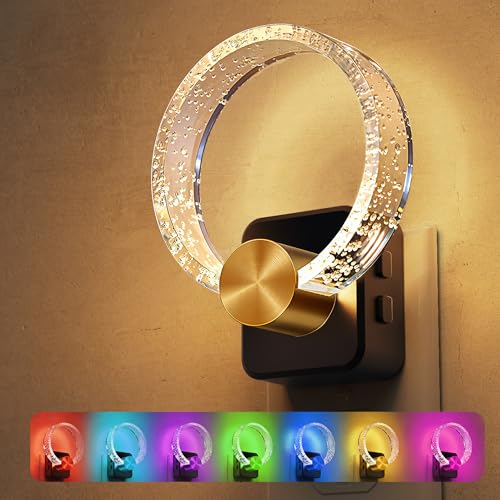 Night Lights Plug into Wall (RGB-bubble / 1 Pack)