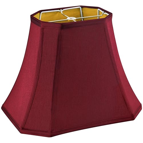 Burgundy Lamp Shade for Table Lamps (8 x 14 x 11 inches - 1 Pack / Burgundy)