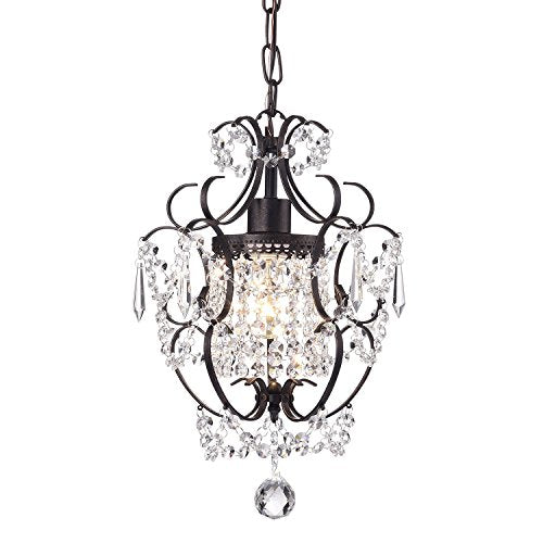 Amorette 1 Light Mini Chandelier Wrought Iron Ceiling Fixture
