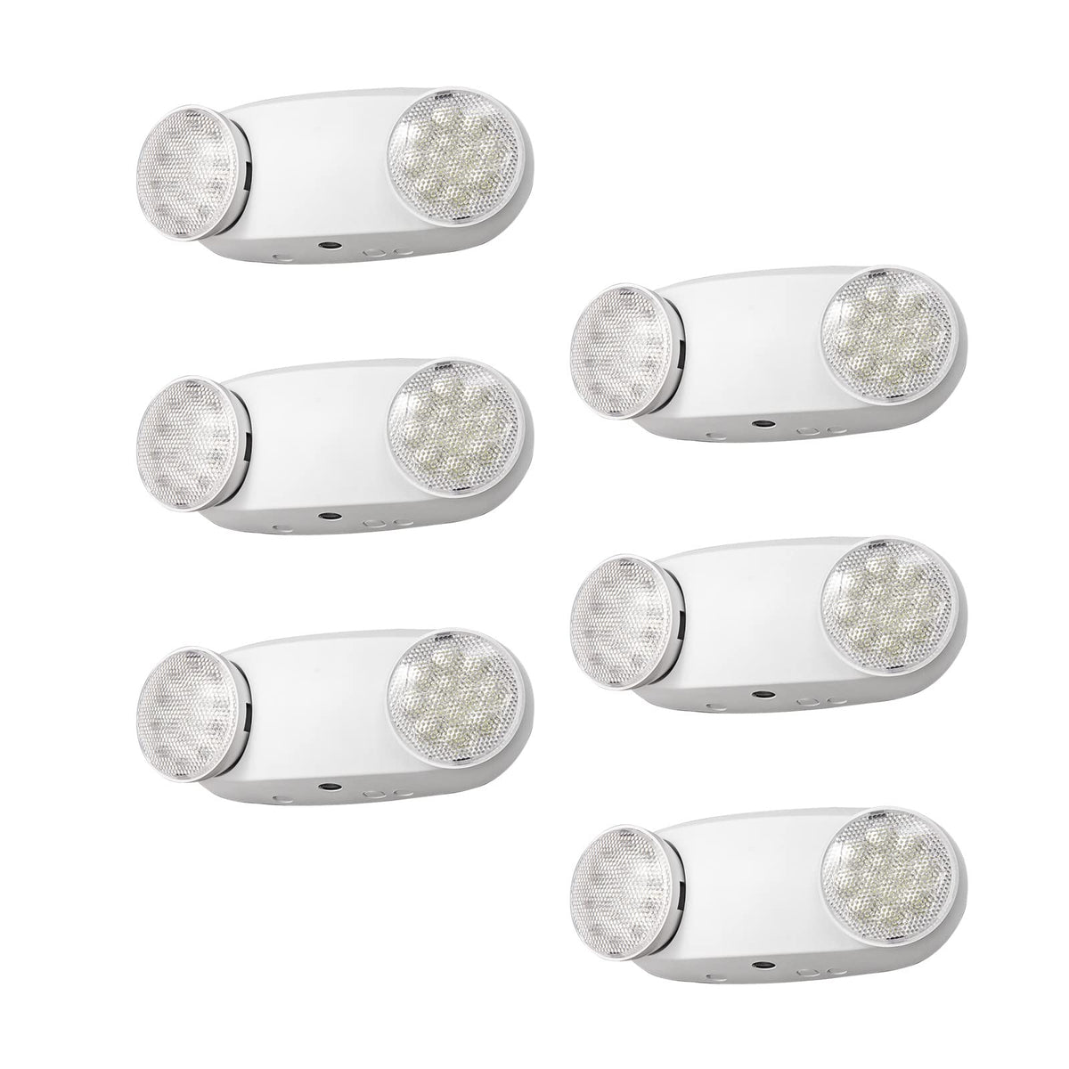Emergency Lights with Battery Backup (6 Pack / White)