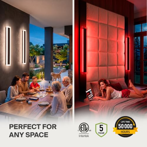 48" LED Linear Wall Sconce (Black)