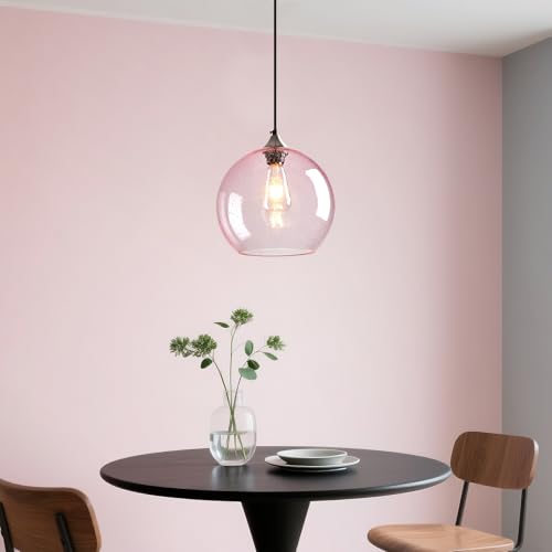 Pink Pendant Lights Kitchen Island 1 Pack (Pink / L - 9.84 in)