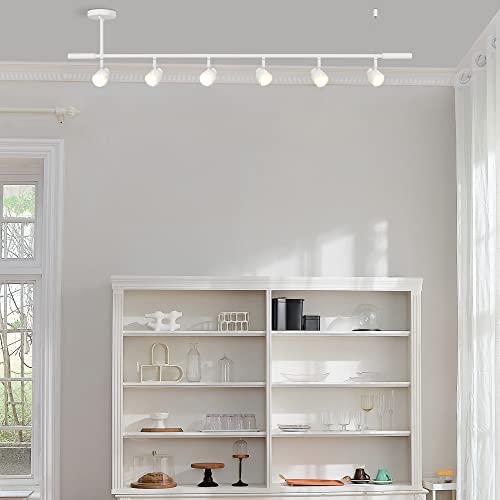 64000054 6 Light Adjustable Height Track Lighting (Matte White, Eastwood)