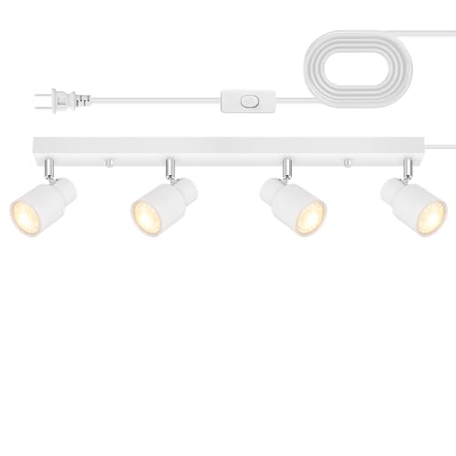 Plug in Track Lighting (White / 23" 4-Light Track Lighting)