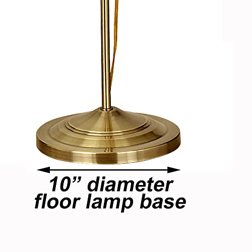 Antique Brass 63" Swing Arm Floor Lamp