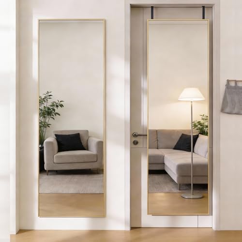 47x14 Inch Full Length Mirror (Claccic Gold-rect / 47"L x 14"W)