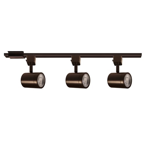 Charge 8010 LED 27W 3 Light Track Kit with Floating Canopy Feed and 4Ft Track with End Caps 5 (Dark Bronze / 5-CCT Selectable LED)
