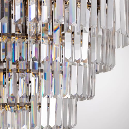 French Empire Vintage Crystal Staircase Chandelier (D31.5″H47.2″)