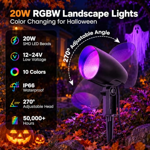 RGBW Low Voltage Landscape Lighting Kit