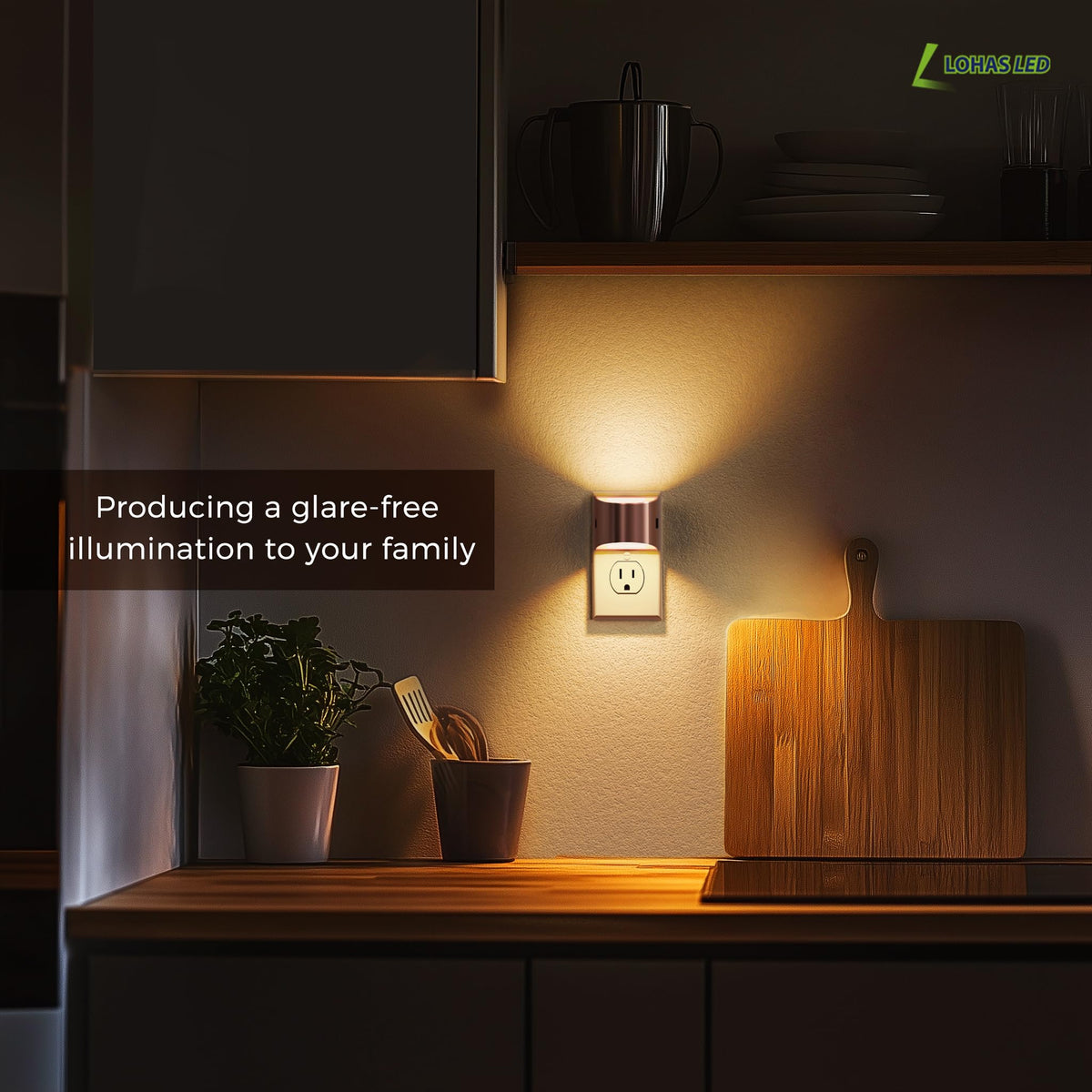 Night Lights Plug into Wall (Rose Gold)