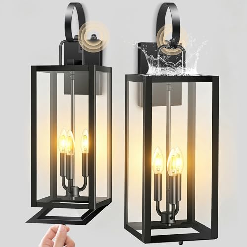 25inch Large Outdoor Wall Light with Closed Bottom (25in-dusk to dawn)
