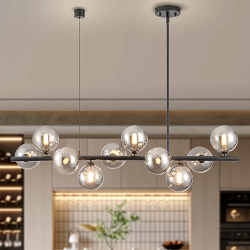 12 Light Linear Chandeliers for Dining Room