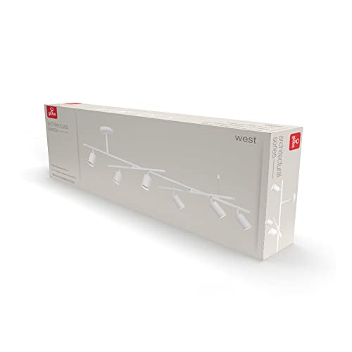 West 64" 6 Light Track Lighting (Matte White, West)