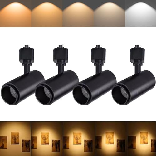Track Lighting Heads 12W H (Black - 4 Pack)