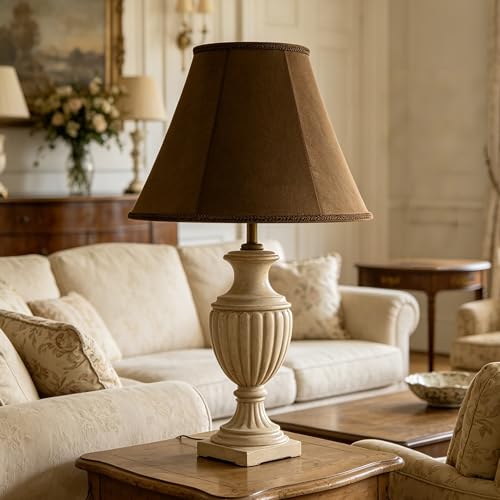 Coffee Velvet Lamp Shades 6"×13"×9.8" Bell Shade﻿ (6*13*9.8in / Coffee-1 Pack)