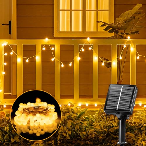 Solar String Lights 19.6Ft (Warm White / 60 LED-Globe)