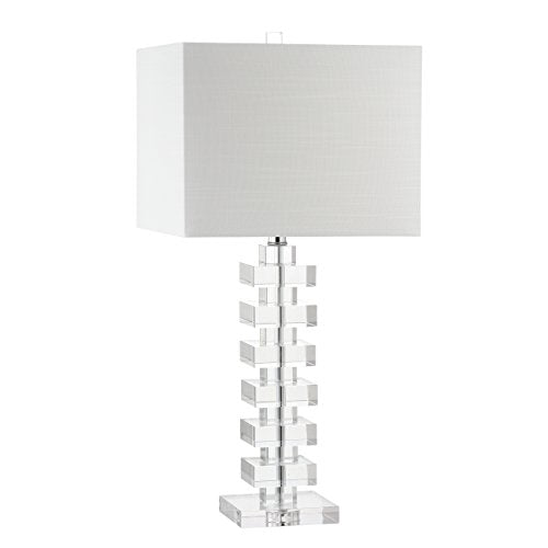 June 28" Geometric Stacked Crystal Table Lamp