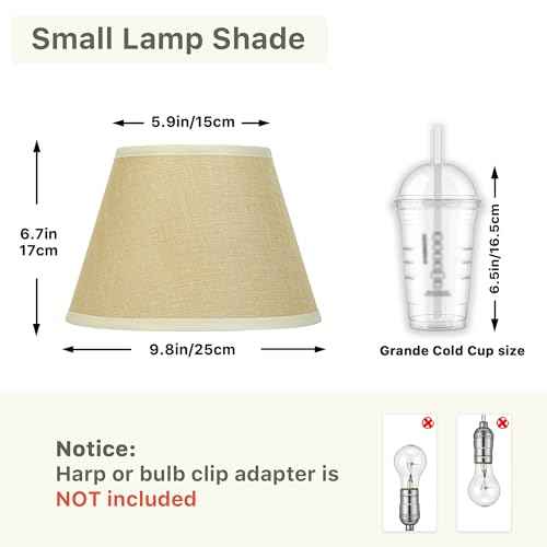 Khaki Empire Lamp Shades Set of 2 (Oatmeal)