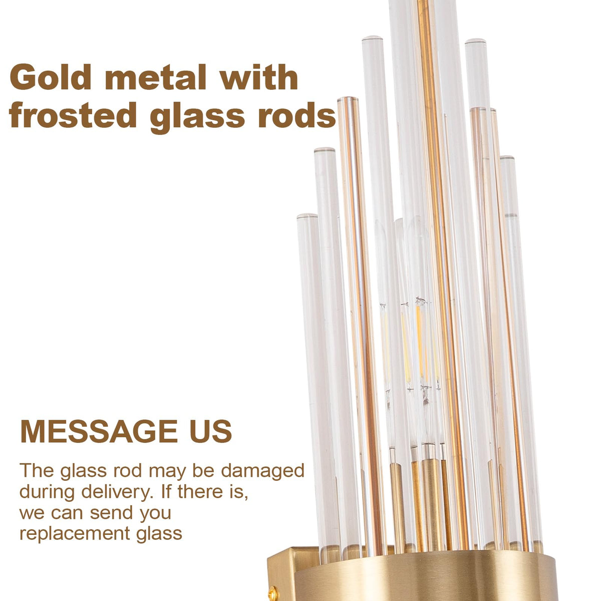 Battery Operated Wall Sconce 2 (Gold 1-pack)