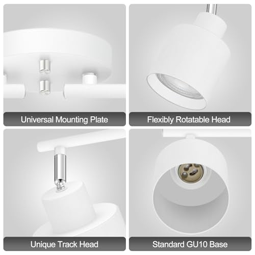 4 Light Led Track Lighting (4 light White)