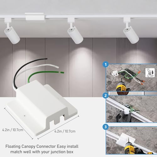 12FT LED Track Lighting Kit with 3 (White)