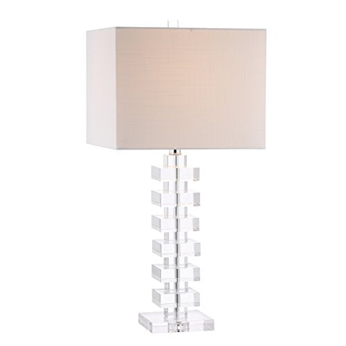 June 28" Geometric Stacked Crystal Table Lamp