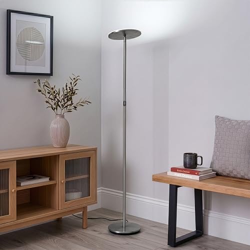 Sky Flux Dimmable LED Floor Lamp (Nickel)