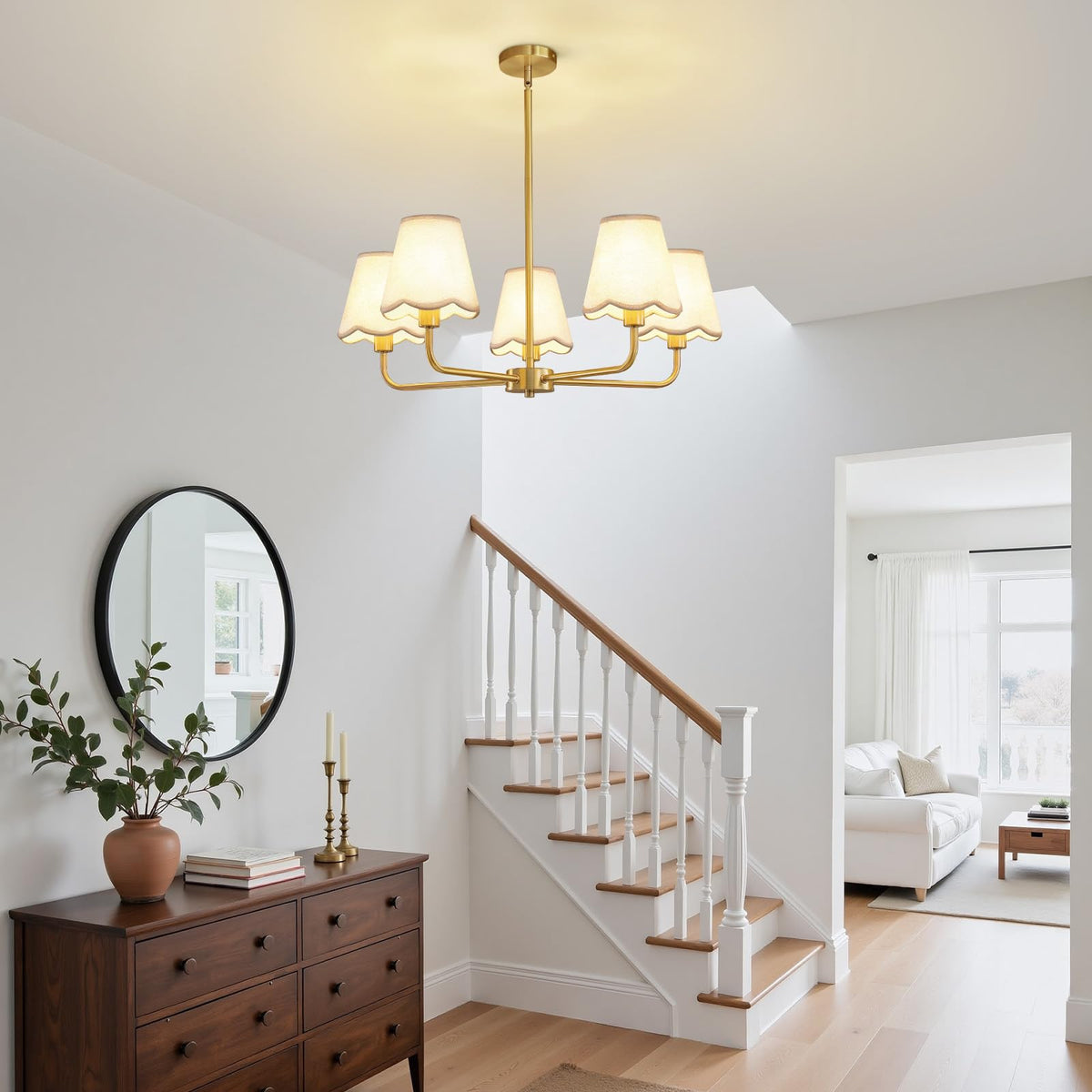 Modern Gold Chandelier 5 (Gold / 5-Light)