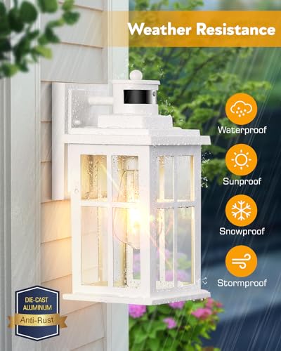 White Motion Sensor Light Outdoor (Motion Sensor 2 Pack / White)