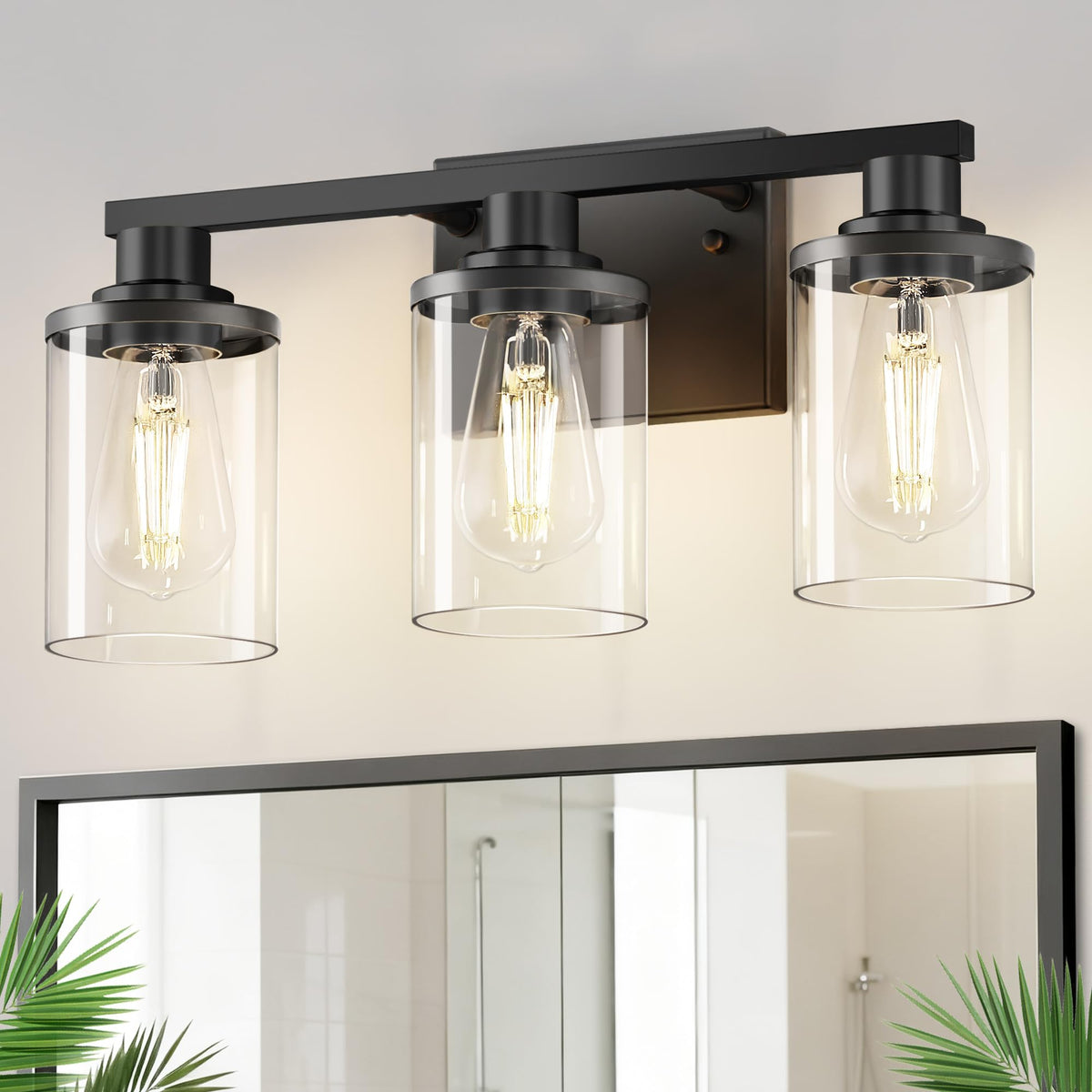 Black Vanity Light Fixture for Bathroom 3 (Black / 3-Light (20inch))