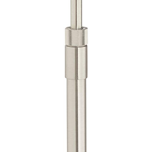 Zema Nickel Swing Arm Modern LED Pharmacy 49.5" Tall Floor Lamps Set of 2