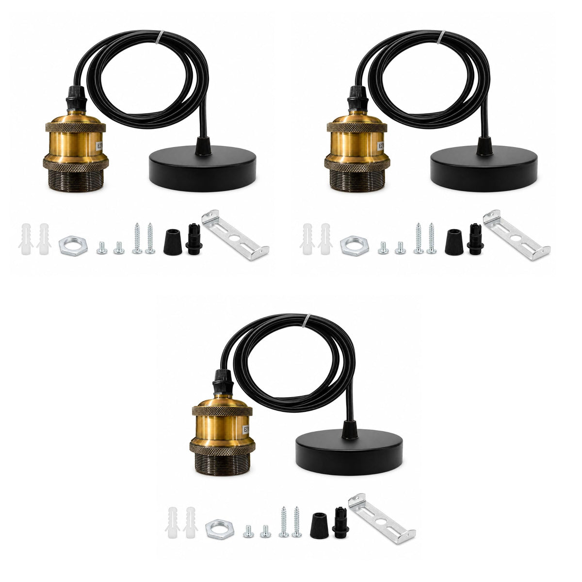 Industrial Pendant Light Cord Kit (Pack 3)