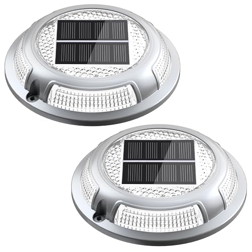 Solar Driveway Lights (Cool White & Warm White / 2 Pack)