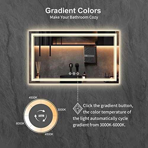 LED Vanity Mirror (Front and Backlit / 48"L x 30"W)