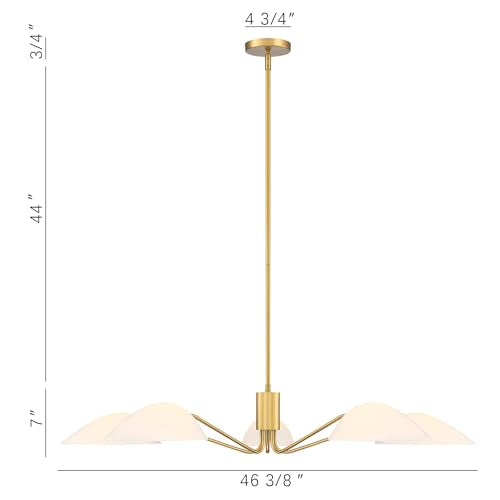 Modern Glass Chandeliers (Gold-5LT-Pendant)
