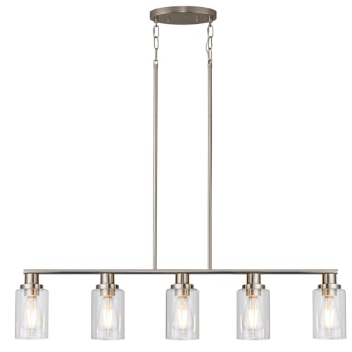 Kitchen Island Pendant Lighting (5-Light / Brushed Nickel)