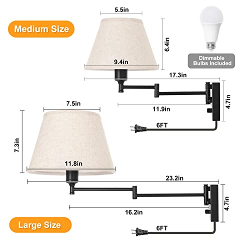 Wall Sconce with Remote Control (Beige-Remote / Medium)
