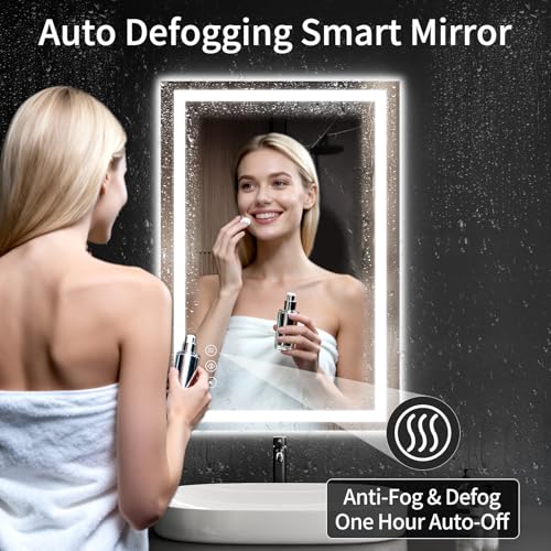 LED Bathroom Mirrors 26"x38" Bathroom Mirror with Lights for Wall (38"L x 28"W)