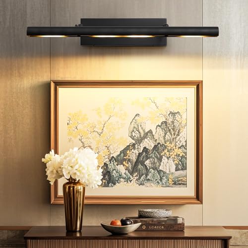 Black Art Picture Frame Wall Light (30"-4 Bulb / Black)
