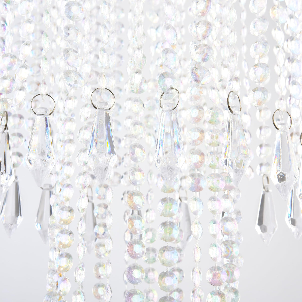 3 Tiers Modern Sparkling Acrylic Beaded Hanging Chandelier Shade (Clear-2 / Shade)